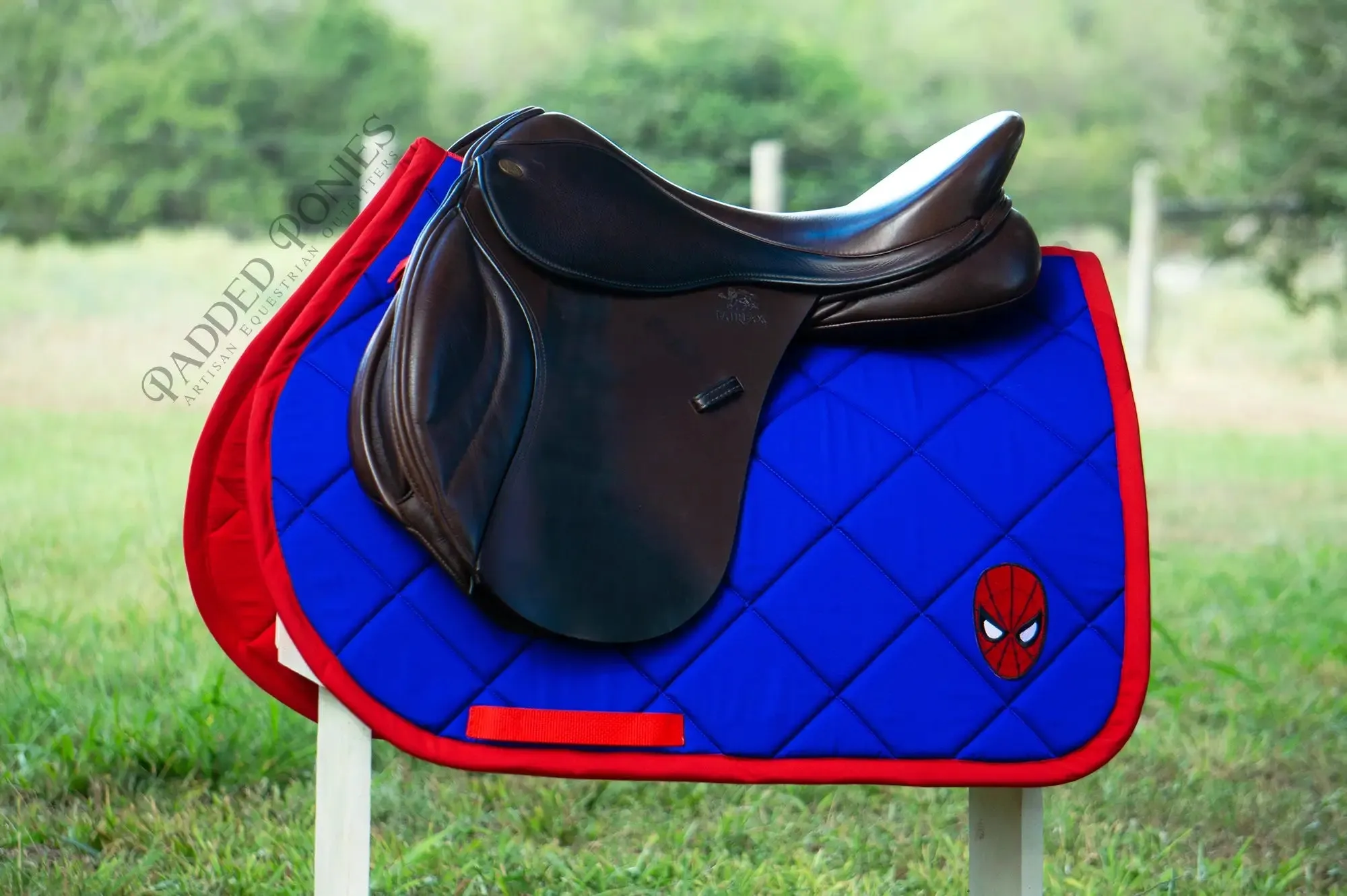 Custom Superheroes Patch Saddle Pad