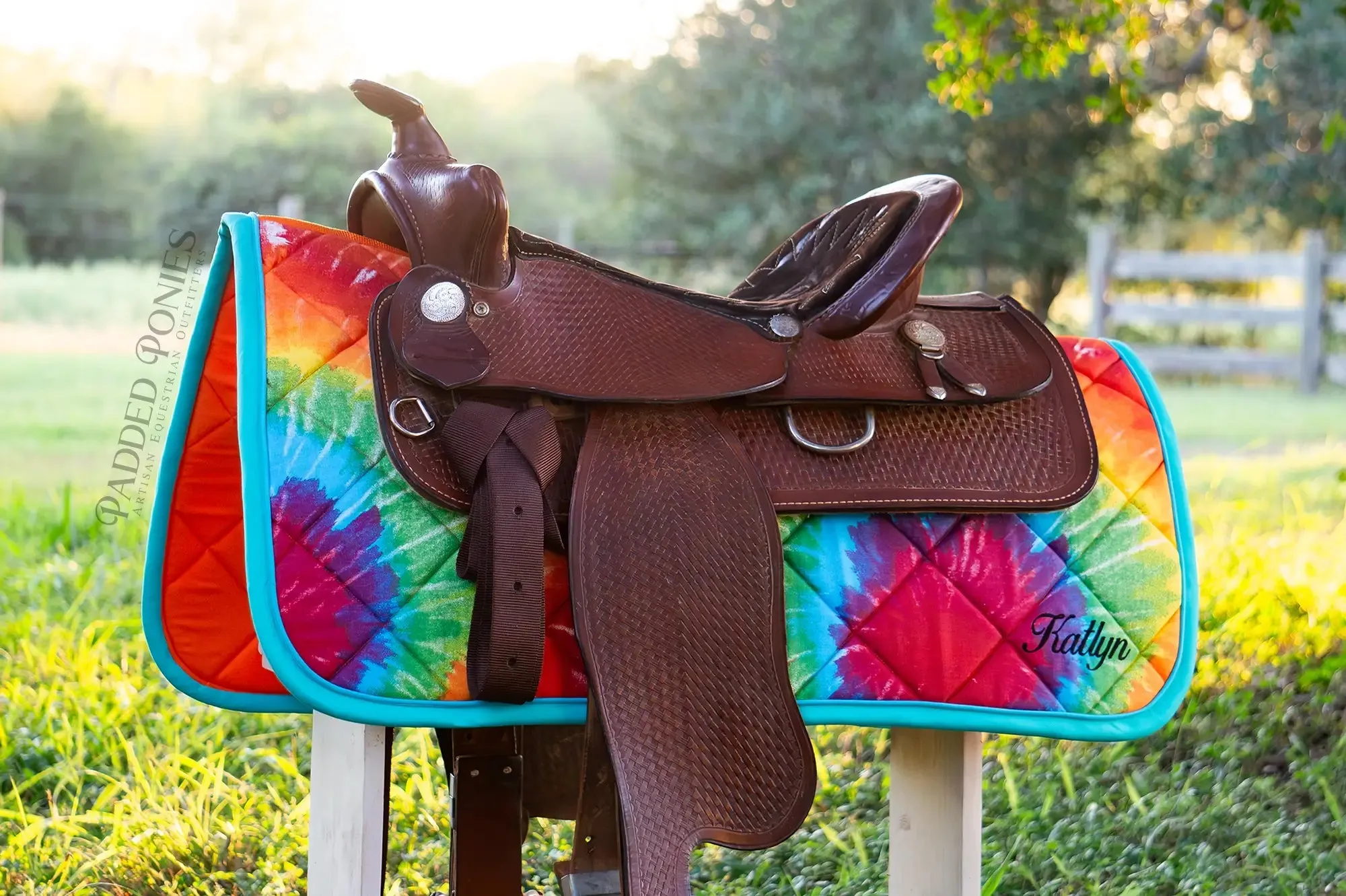 Custom Tie Dye Saddle Pad