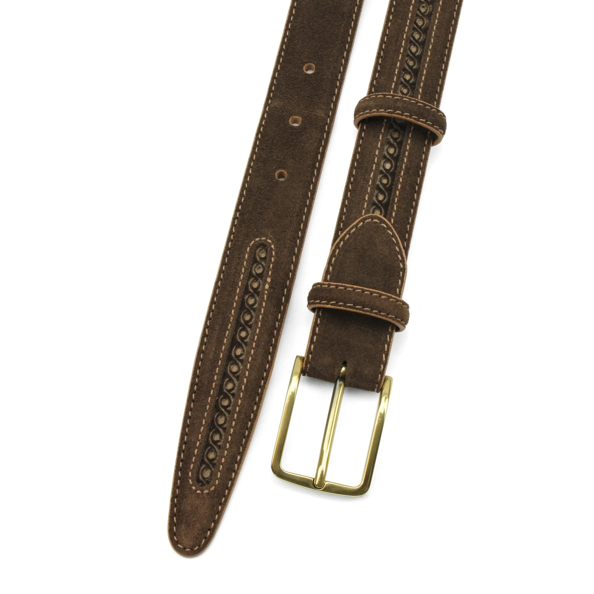 Dark Brown Pfeiffer Suede / Velvet Belt