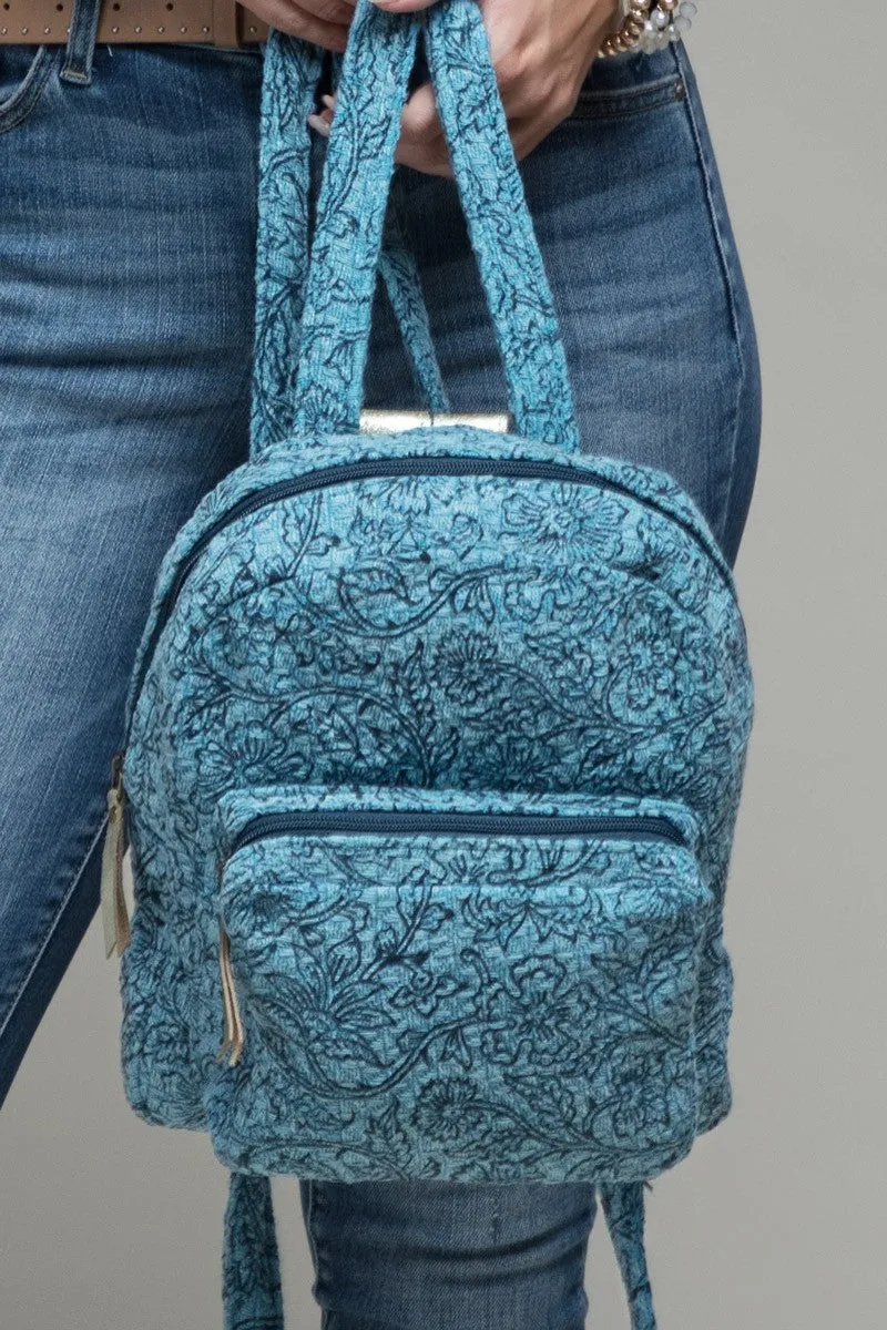 Denim Blue Backpack Handmade