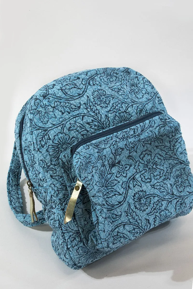 Denim Blue Backpack Handmade