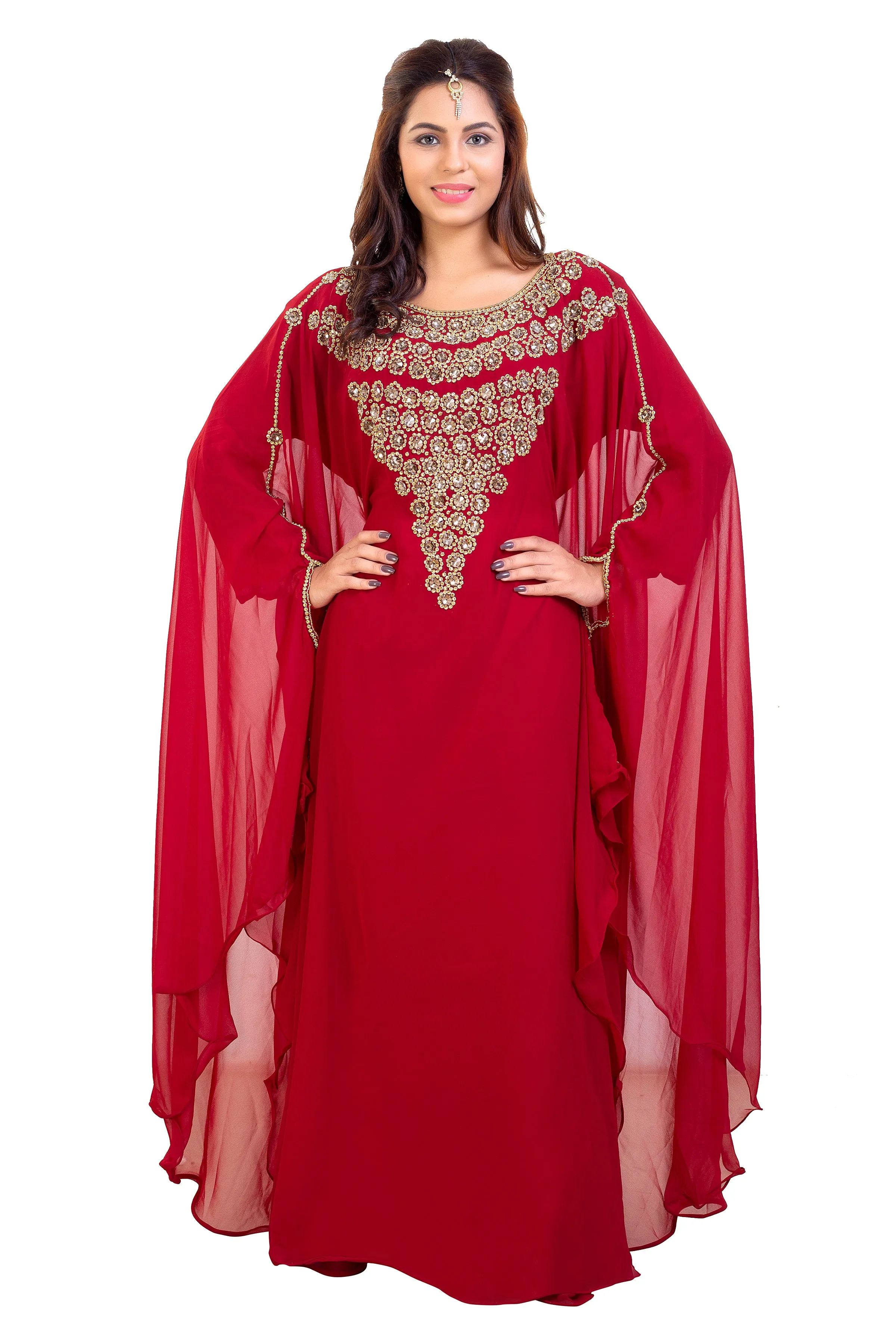 Designer Dubai Kaftan by Maxim Creation with Luxe Crystals