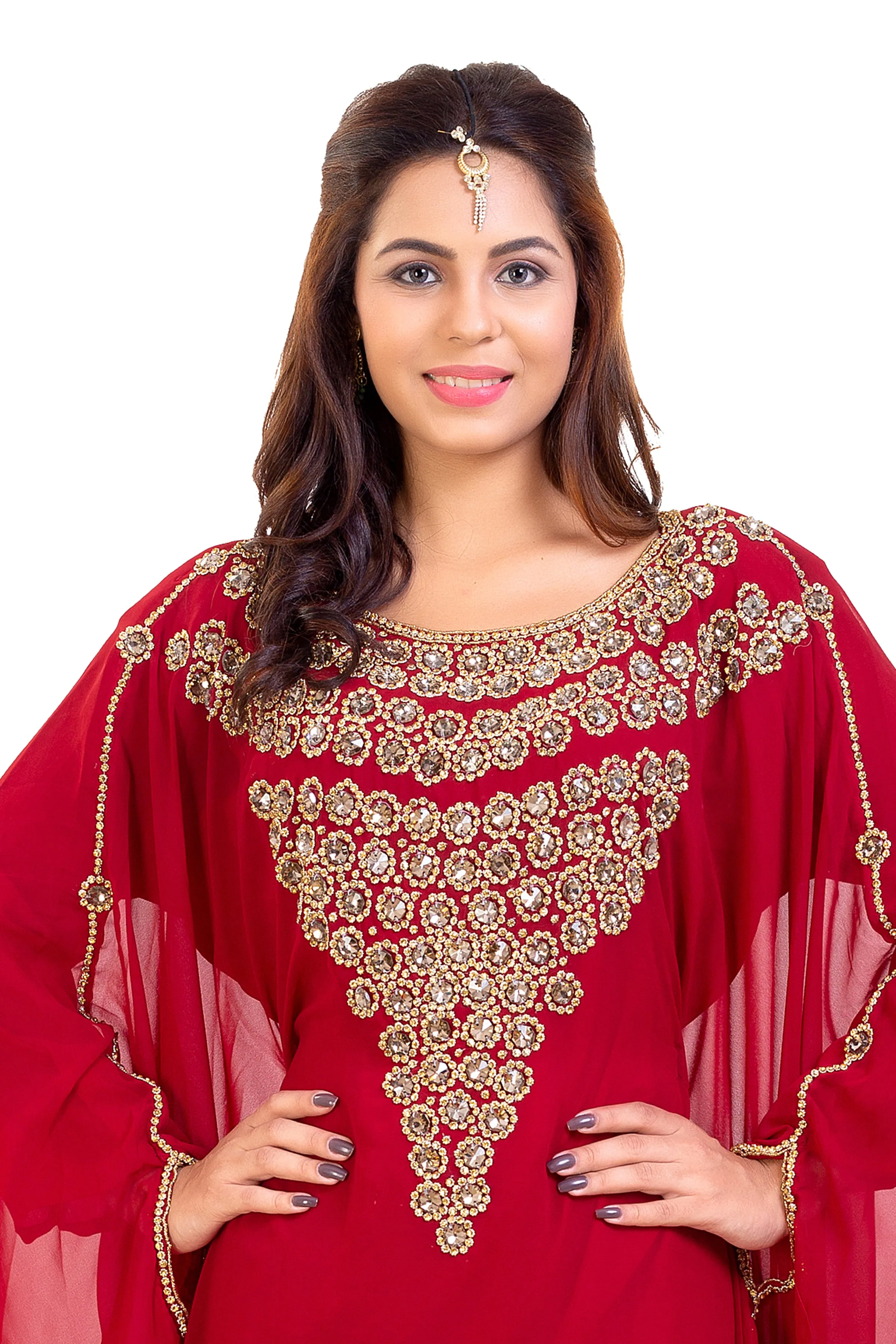 Designer Dubai Kaftan by Maxim Creation with Luxe Crystals