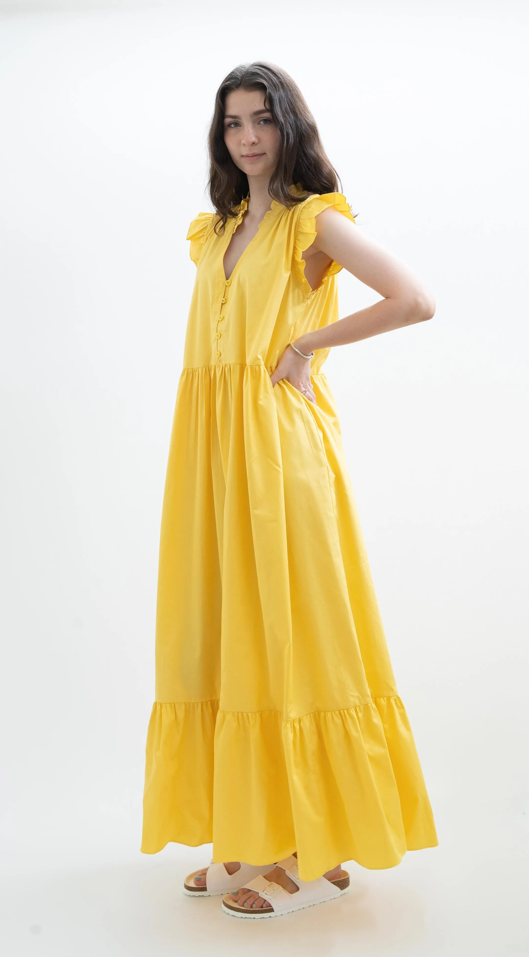 Devotion Twins Askeli Long dress in Yellow