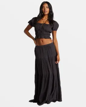 Ditsy Dreams Skirt - Black Sands