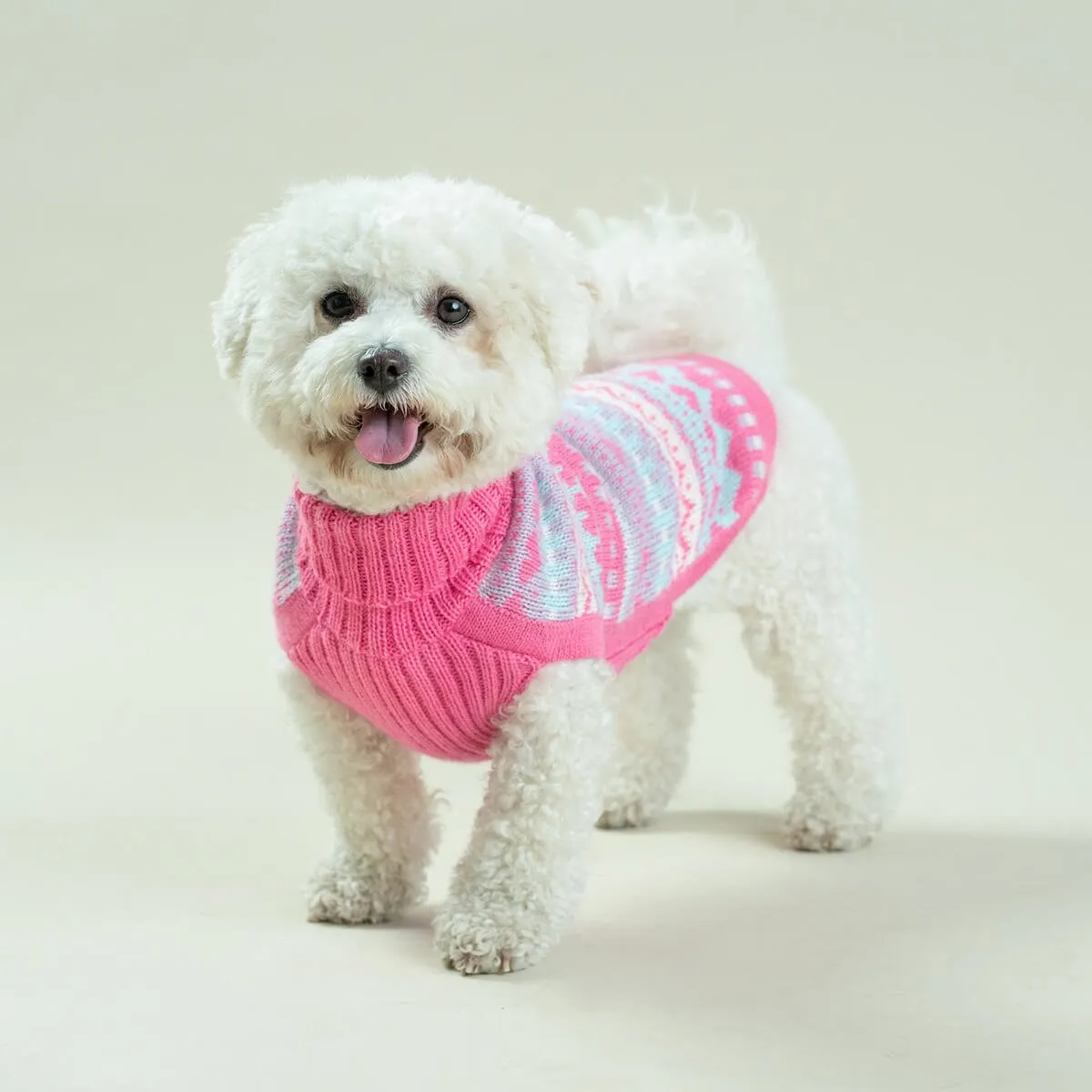 Dog Jumper - Alqo Wasi Bubble Gum Alpaca Dog Sweater