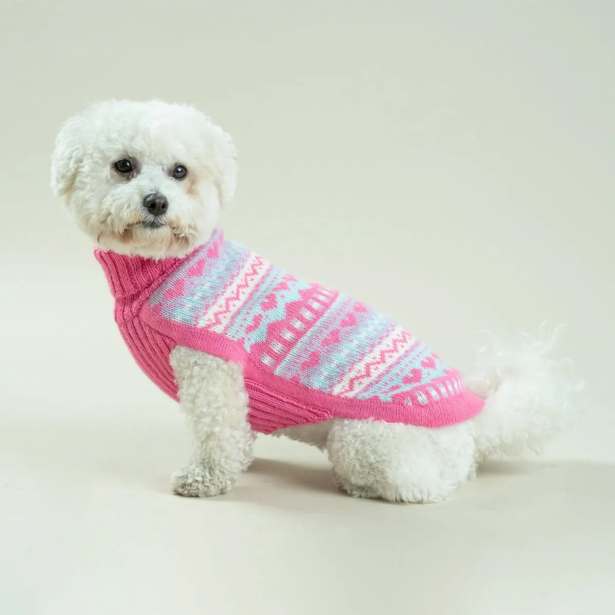 Dog Jumper - Alqo Wasi Bubble Gum Alpaca Dog Sweater