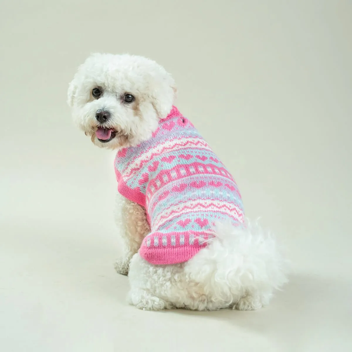 Dog Jumper - Alqo Wasi Bubble Gum Alpaca Dog Sweater