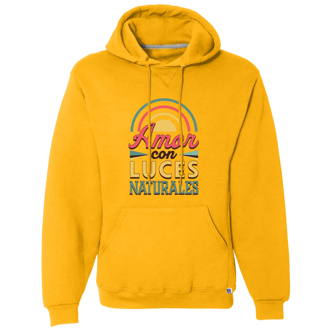 Dri-Power Fleece Pullover. Men's Hoodie, Amor con Luces Naturales