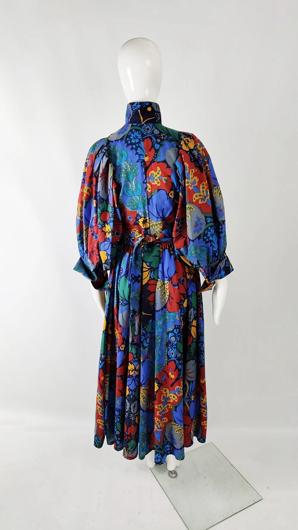 Droopy & Browns Huge Puff Sleeve Fine Wool Dress, 1980s