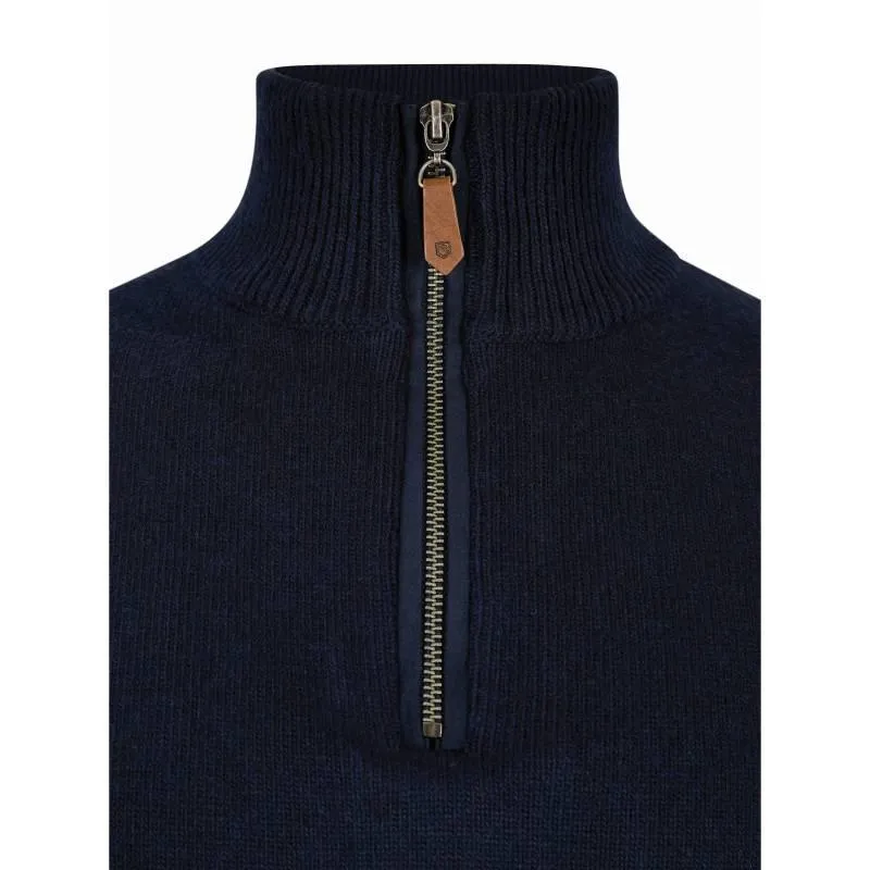 Dubarry Feeney Windproof Mens Zip Neck Jumper - Navy