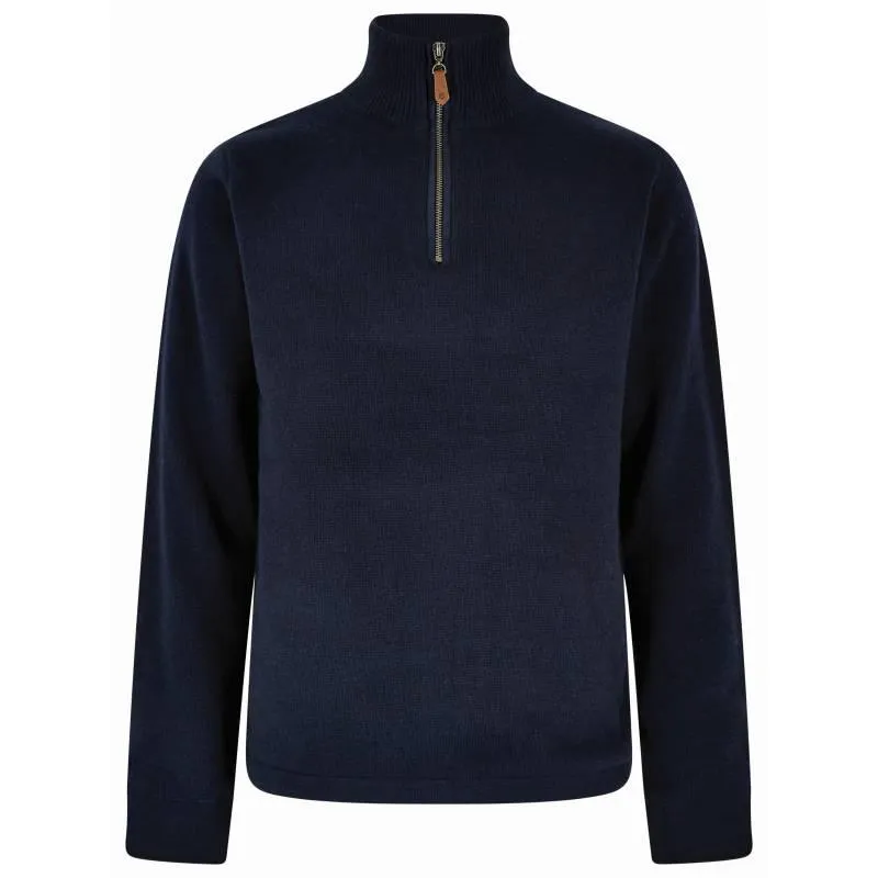 Dubarry Feeney Windproof Mens Zip Neck Jumper - Navy