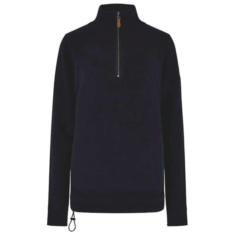 Dubarry Morrisey Windproof Ladies Zip Neck Jumper - Navy