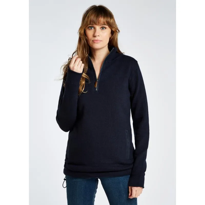 Dubarry Morrisey Windproof Ladies Zip Neck Jumper - Navy