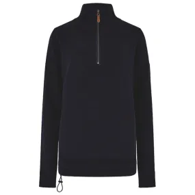 Dubarry Morrisey Windproof Ladies Zip Neck Jumper - Navy