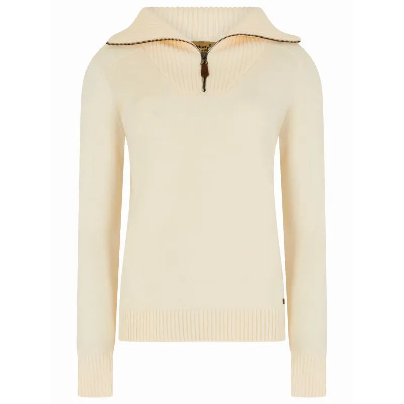 Dubarry Rosmead Ladies Zip Neck Jumper - Chalk