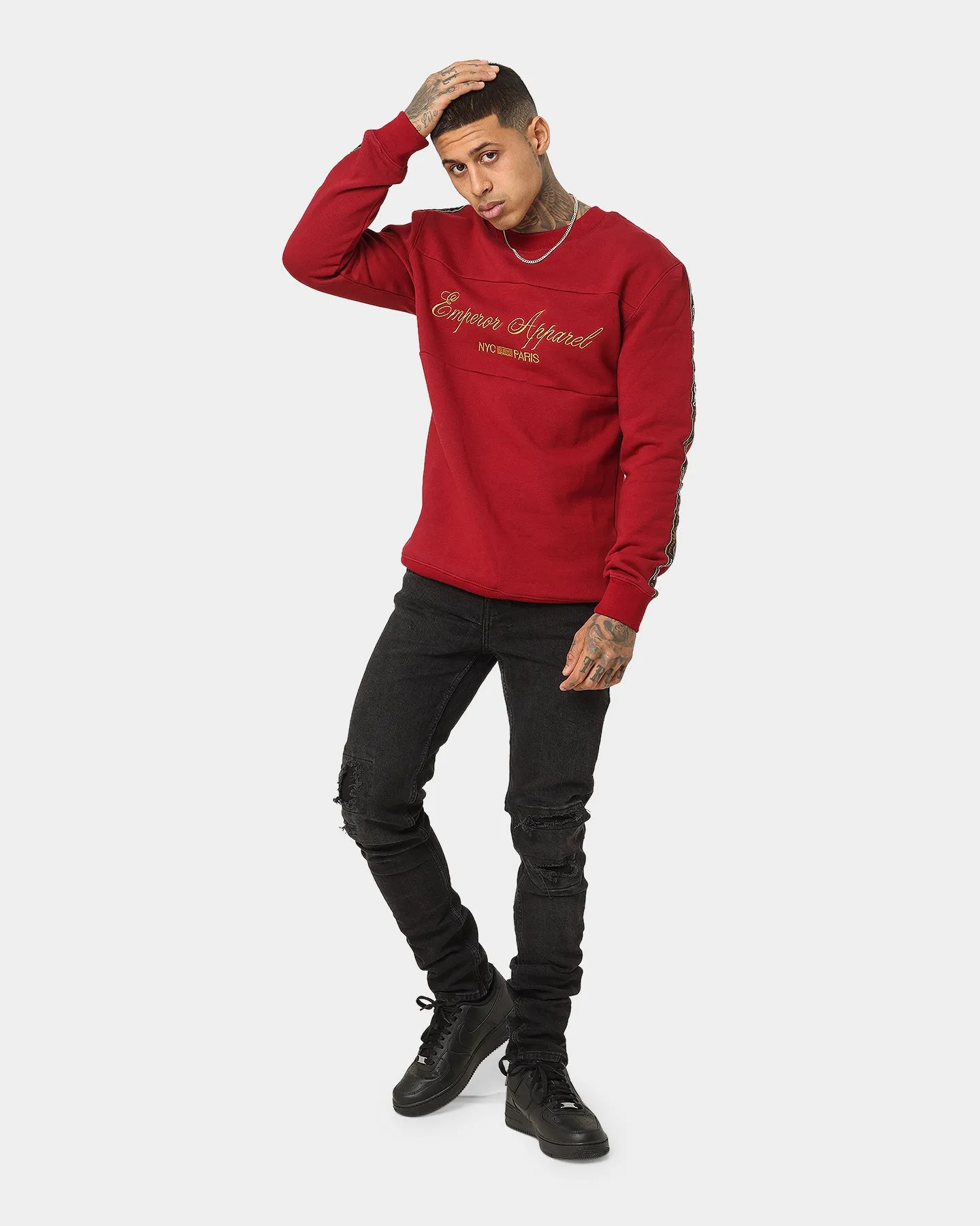 Emperor Apparel Nouveau Crewneck Burgundy/Gold