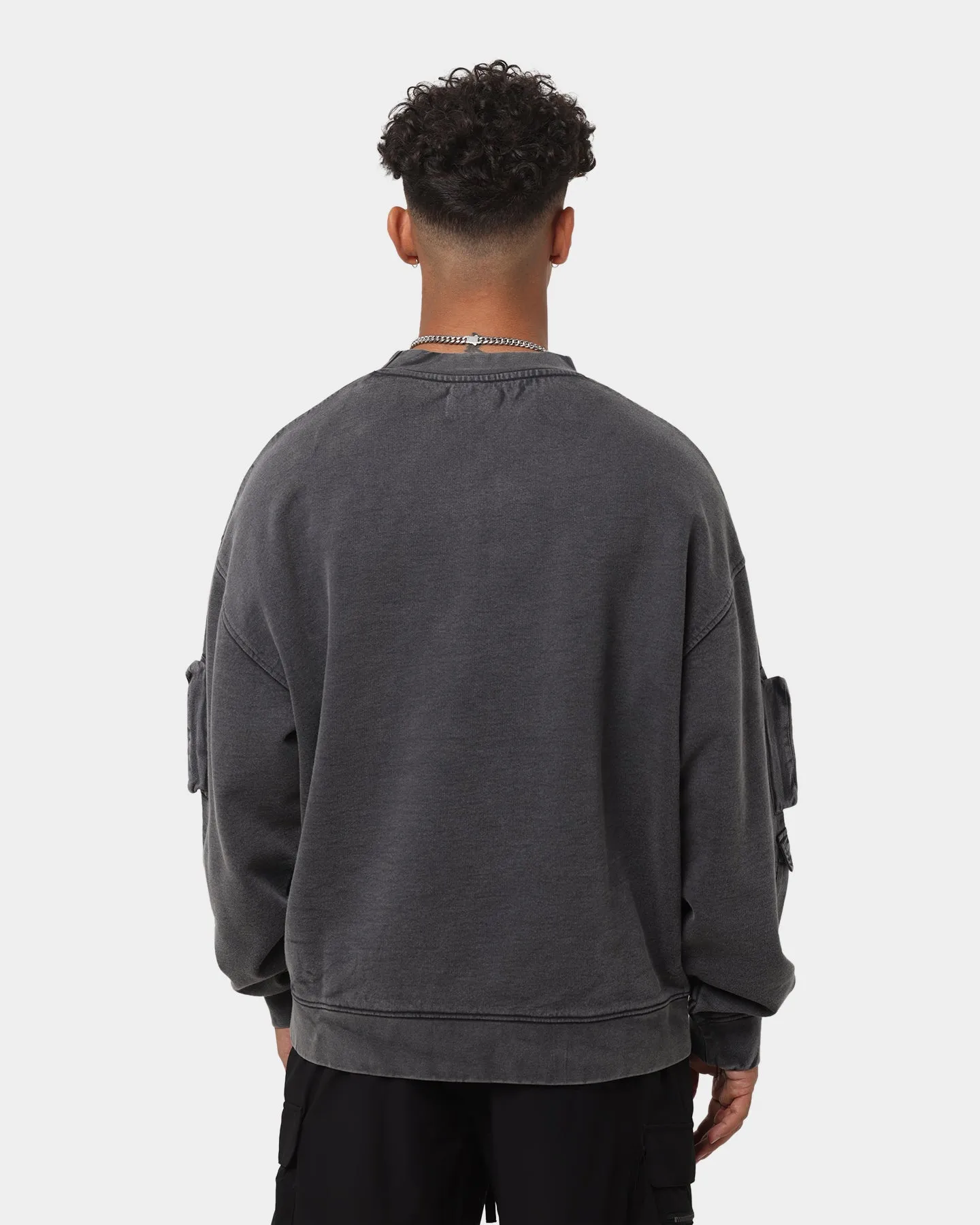 EN ES Reclaimed Utility Crewneck Vintage Charcoal