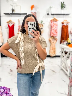 Falling For This Sweater Vest (Taupe)