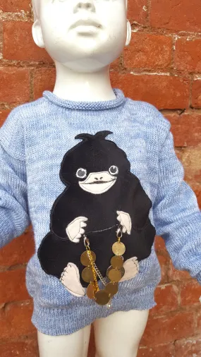 Fantastic Beasts inspired Niffler Jumper size 24 age 3. Harry Potter wizarding world