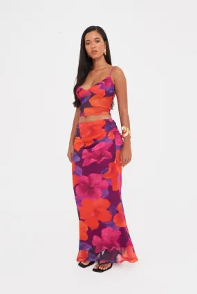 FLORAL MESH CAMI & MAXI CO-ORD