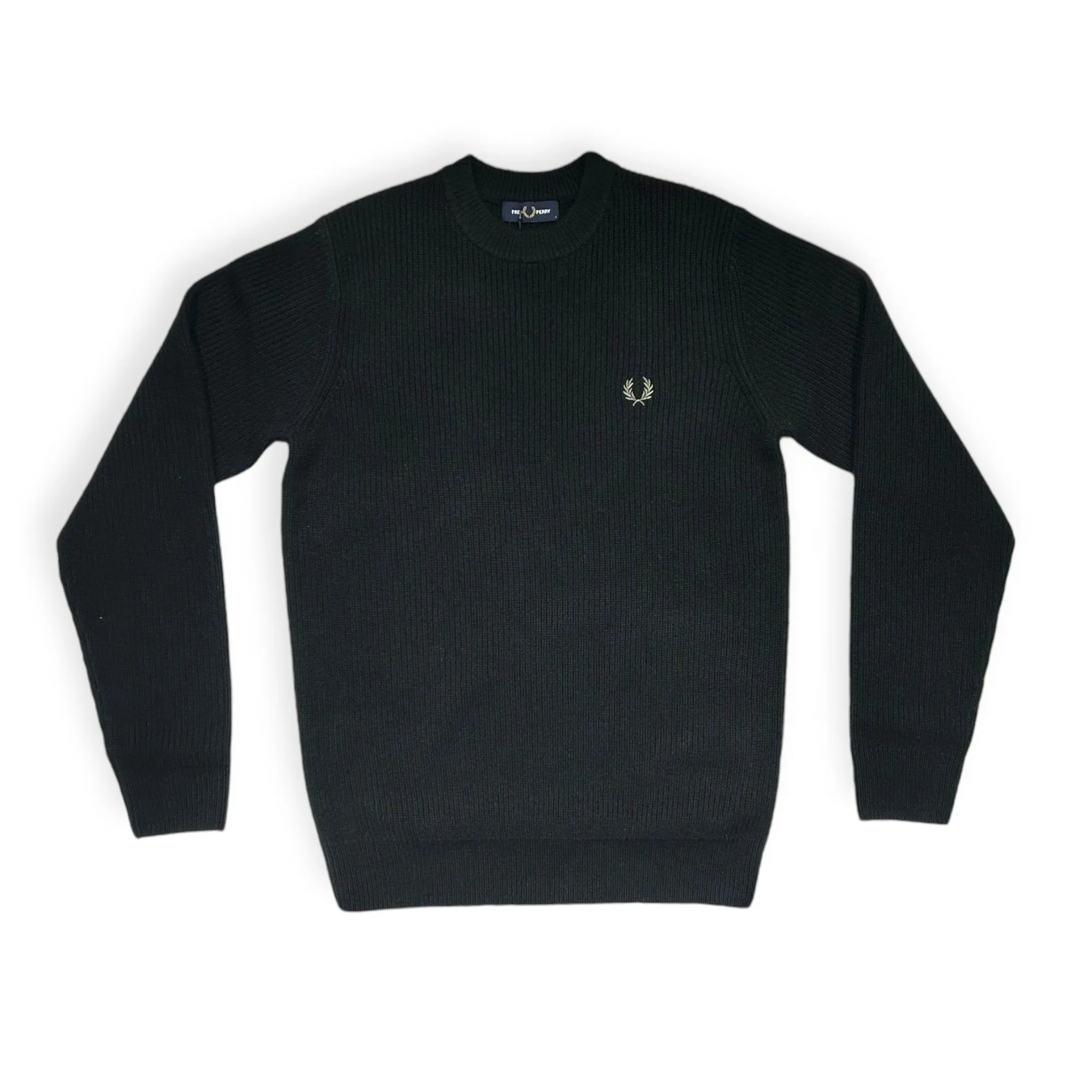 Fred Perry Lambswool Jumper Black