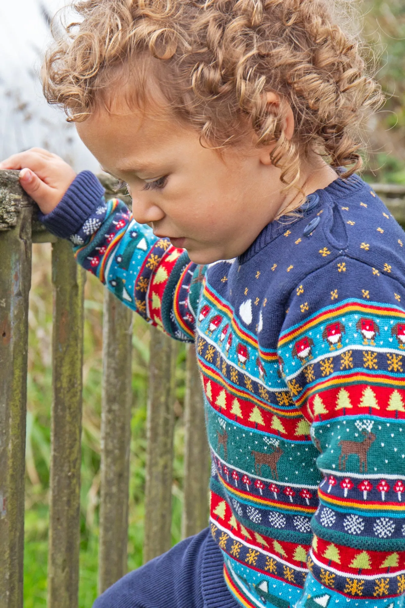 Frugi Forest FairIsle Jumper Christmas Woodland