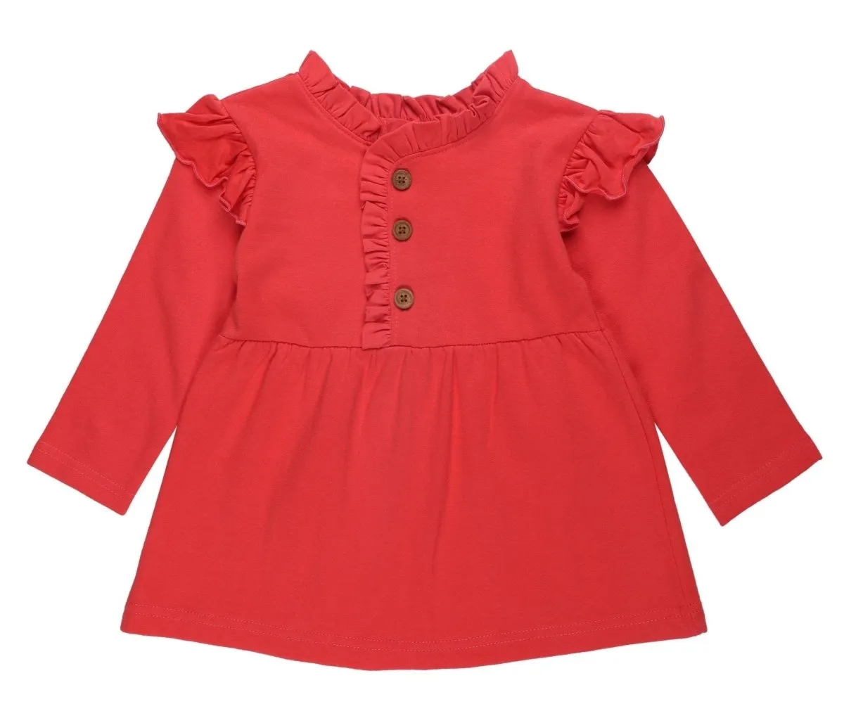 Girls Cute Raspberry Sweater Dress