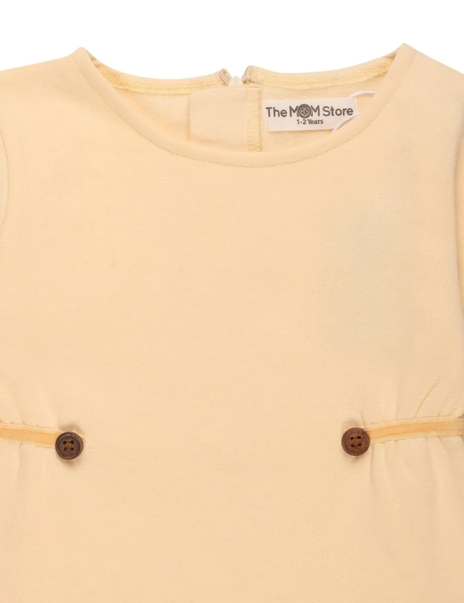 Girls Vanilla Custard Sweater Dress