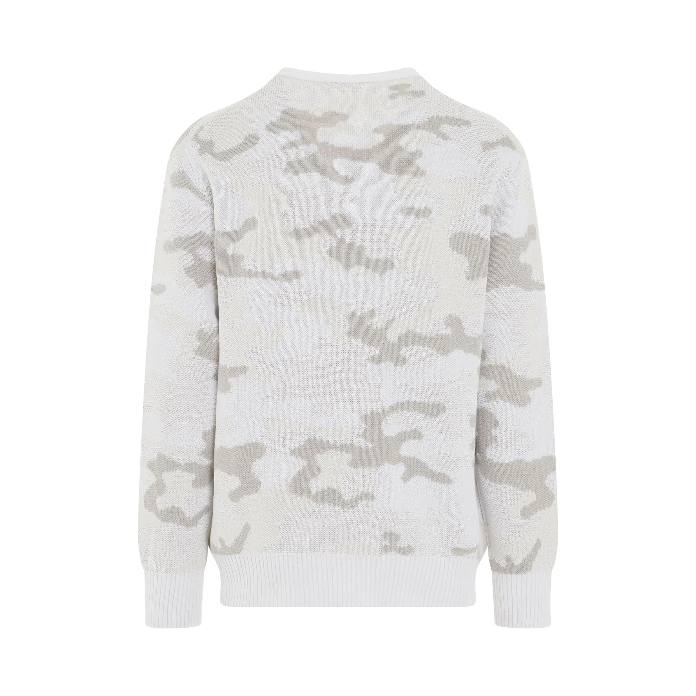 Graphic Crewneck Sweater in Camo Black/Grey