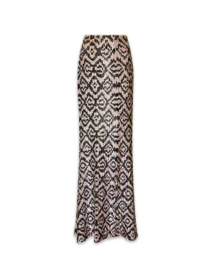 Graphic Sequin Maxi Skirt