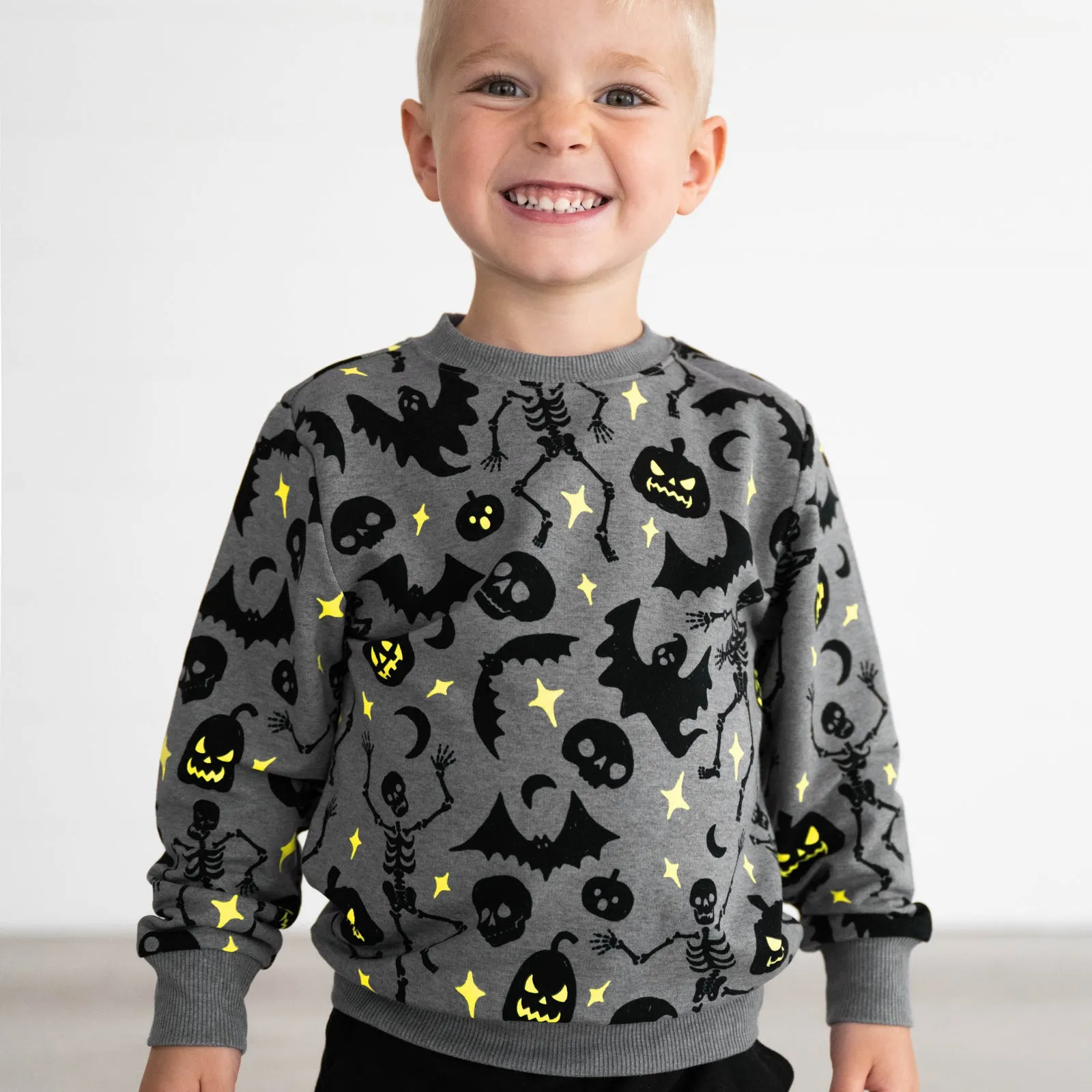 Gray Glowing Ghouls Crewneck Sweatshirt