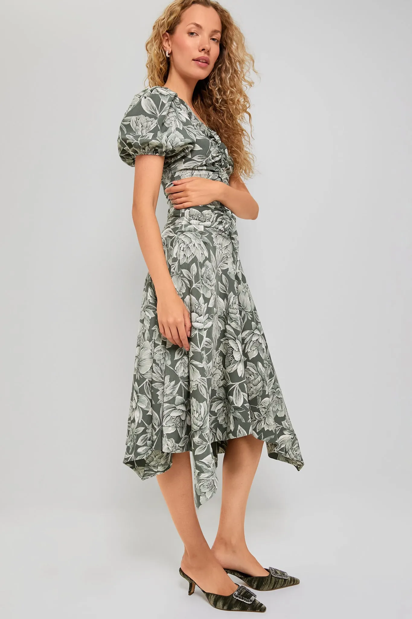 Green Multi Midi Dress