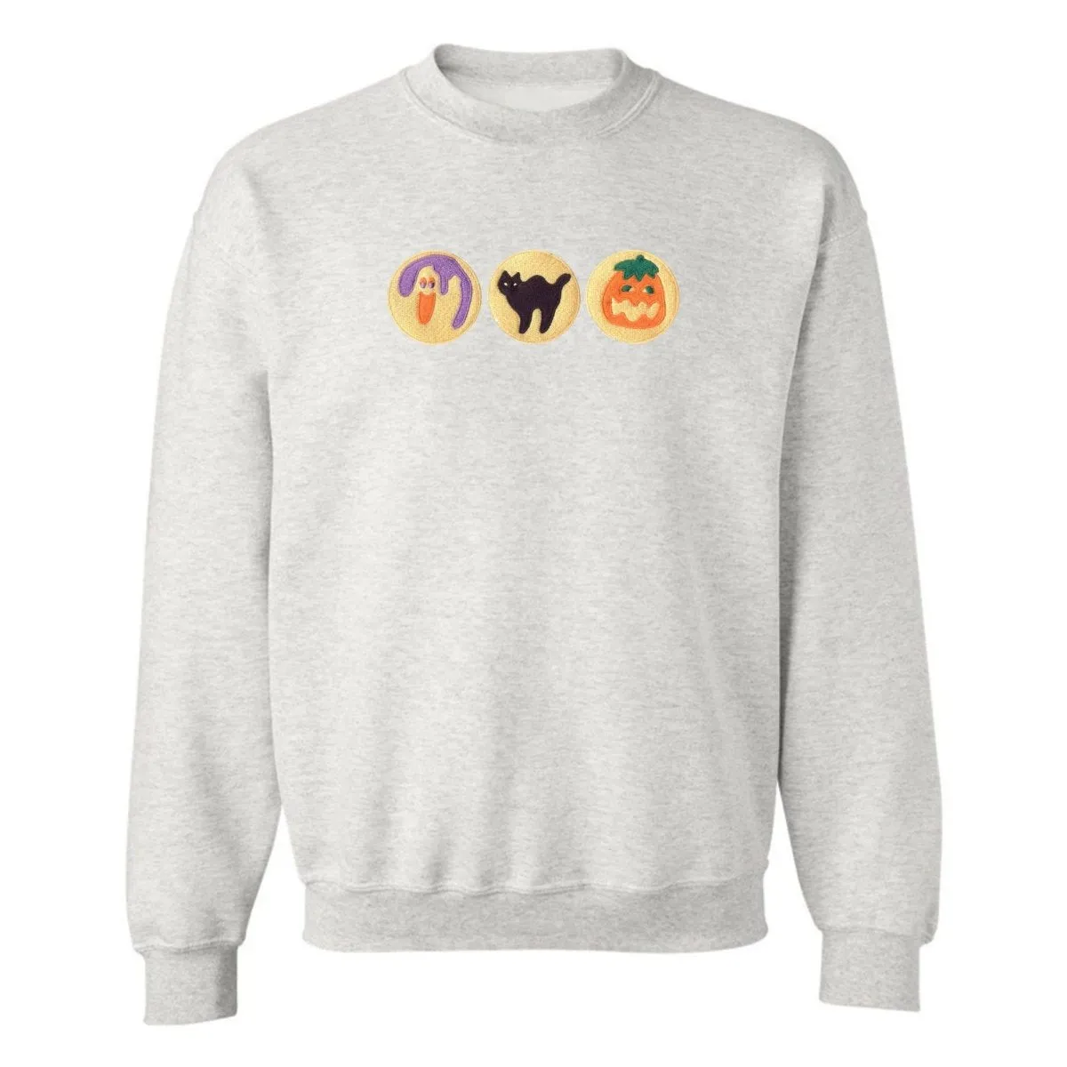 'Halloween Cookies' Embroidered Crewneck Sweatshirt