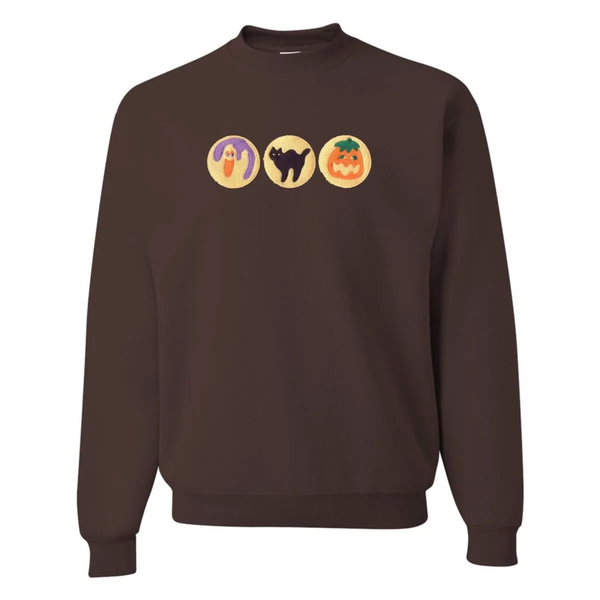 'Halloween Cookies' Embroidered Crewneck Sweatshirt