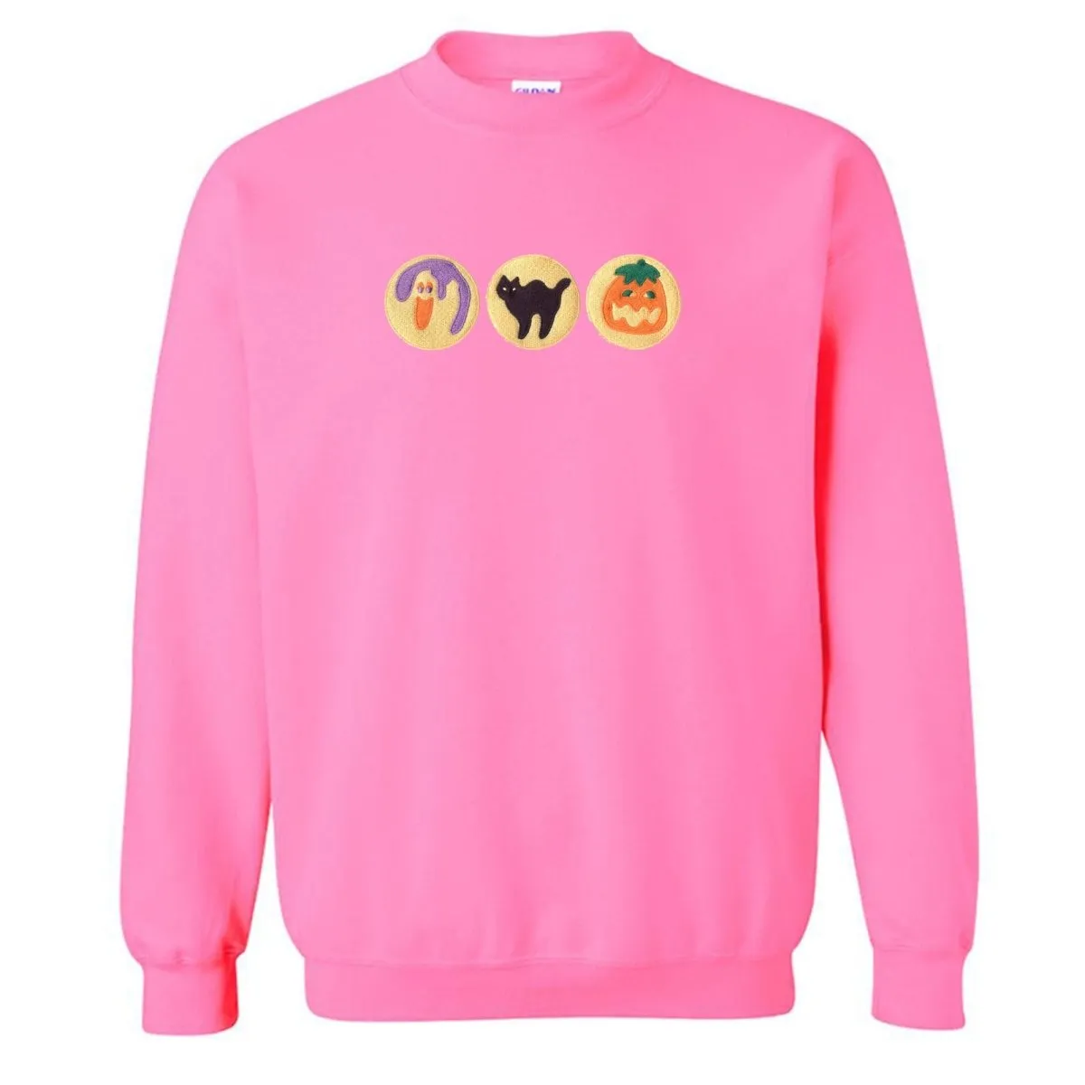 'Halloween Cookies' Embroidered Crewneck Sweatshirt