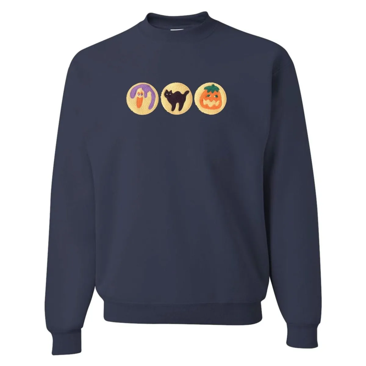 'Halloween Cookies' Embroidered Crewneck Sweatshirt