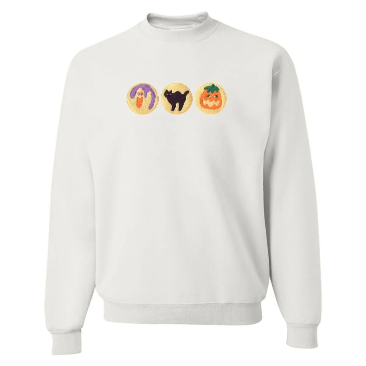 'Halloween Cookies' Embroidered Crewneck Sweatshirt