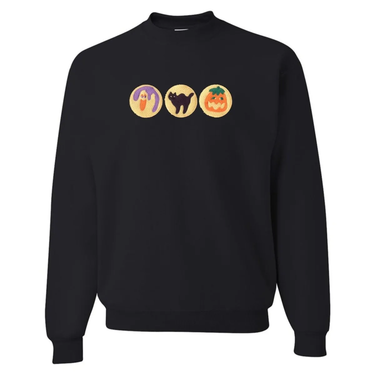 'Halloween Cookies' Embroidered Crewneck Sweatshirt