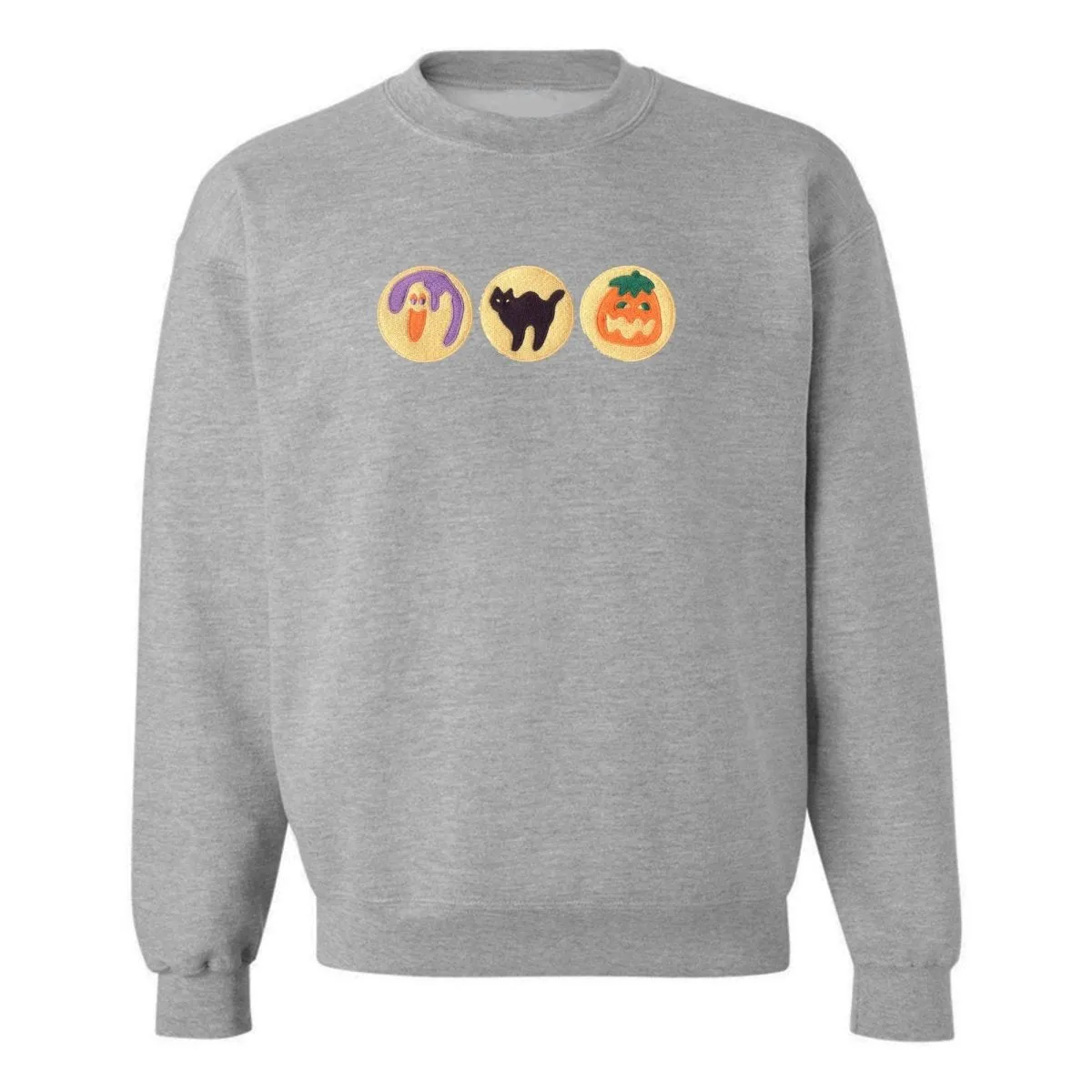 'Halloween Cookies' Embroidered Crewneck Sweatshirt