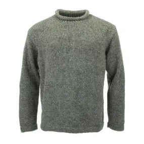 Hand Knitted Wool Jumper - Plain Oatmeal