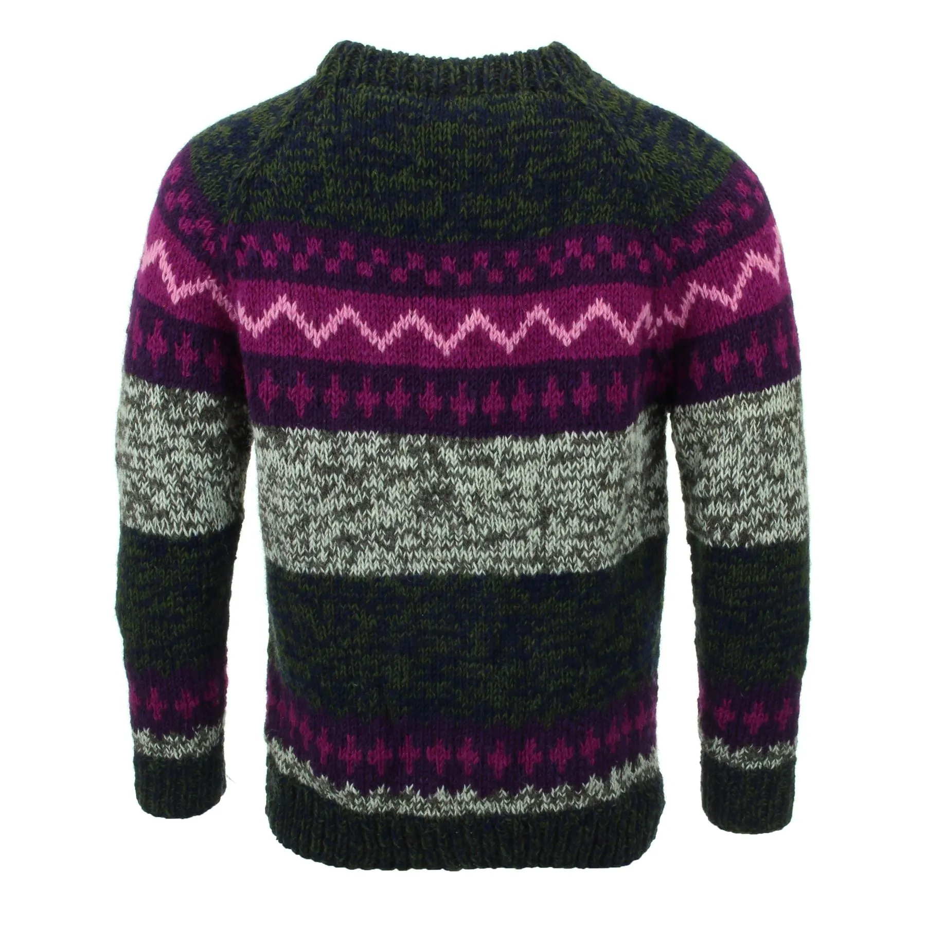 Hand Knitted Wool Jumper - SD Dark Multi