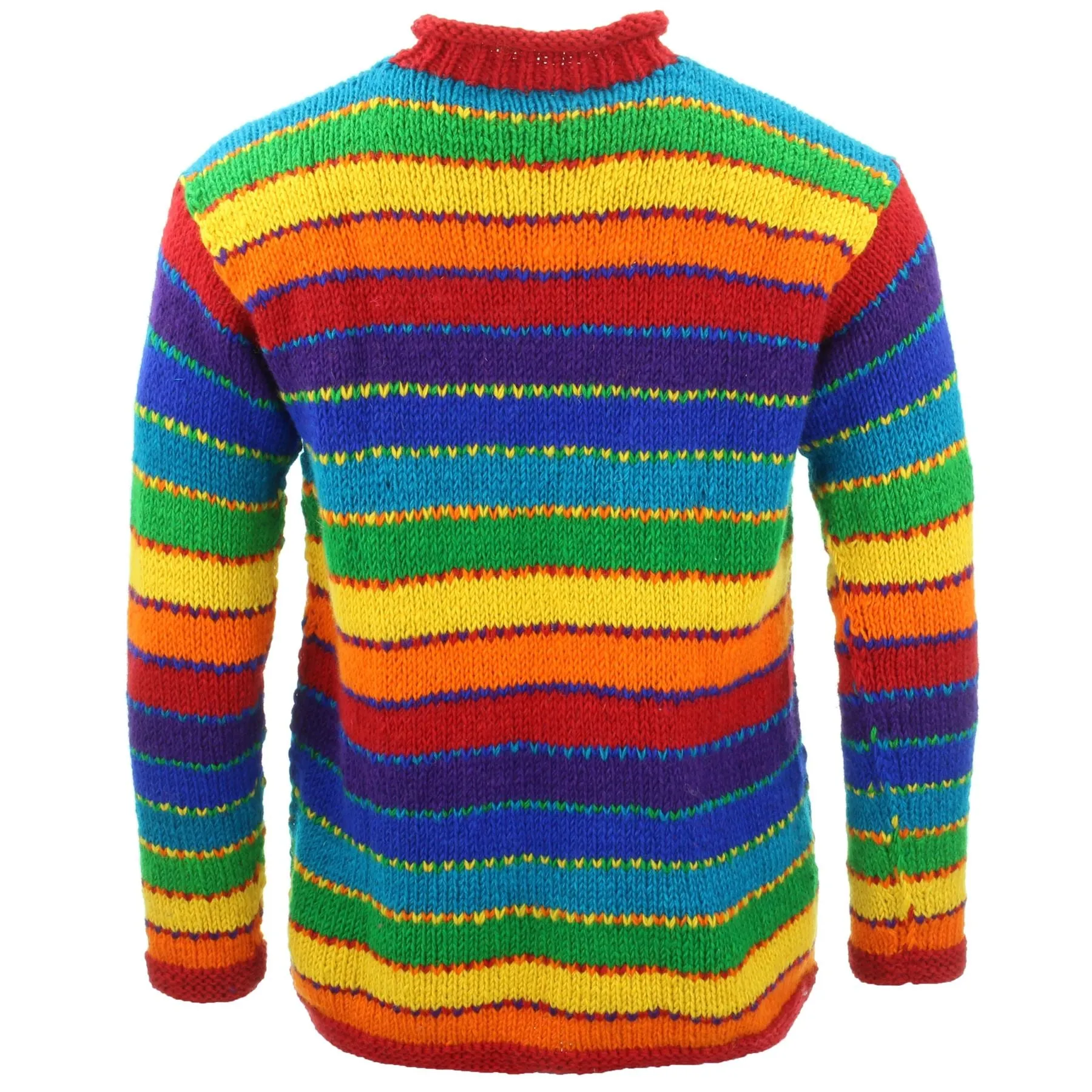 Hand Knitted Wool Jumper - Tik Tik Rainbow