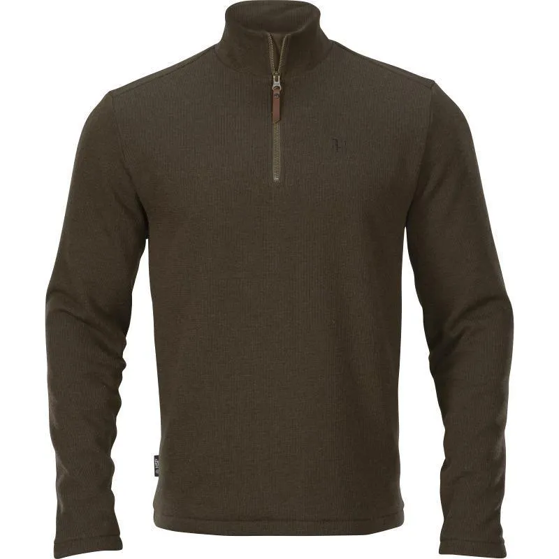 Harkila Retrieve HSP Windproof Mens 1/4 Zip Jumper - Dark Warm Olive