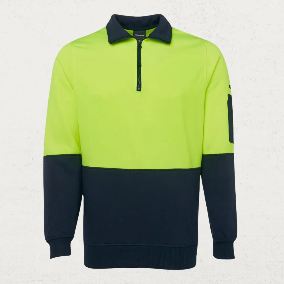 Hi Vis Half Zip Fleecy Jumper