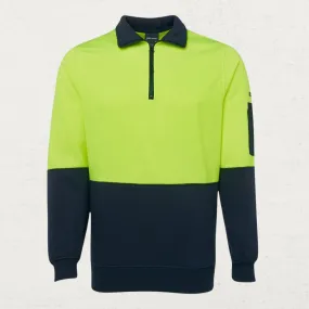 Hi Vis Half Zip Fleecy Jumper