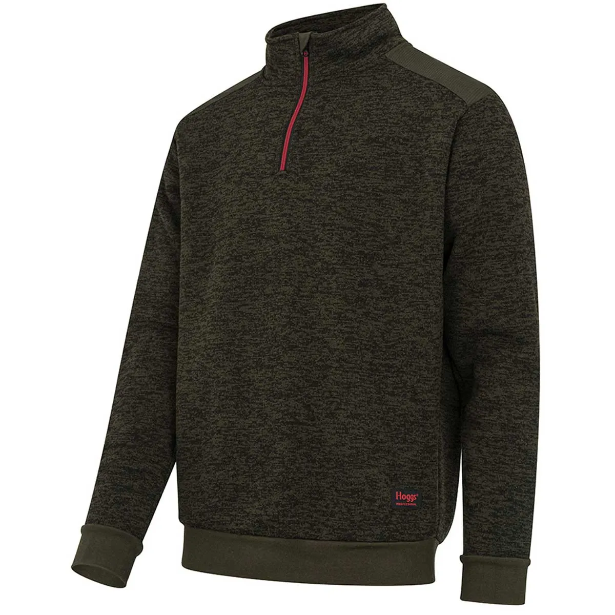 Hoggs of Fife Green King II 1/4 Zip Knit Fleece Pullover