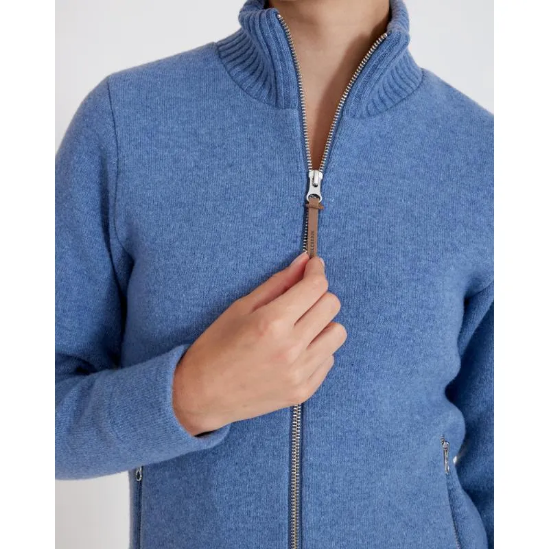 Holebrook Claire Windproof Ladies Full Zip Jumper - Dove Blue