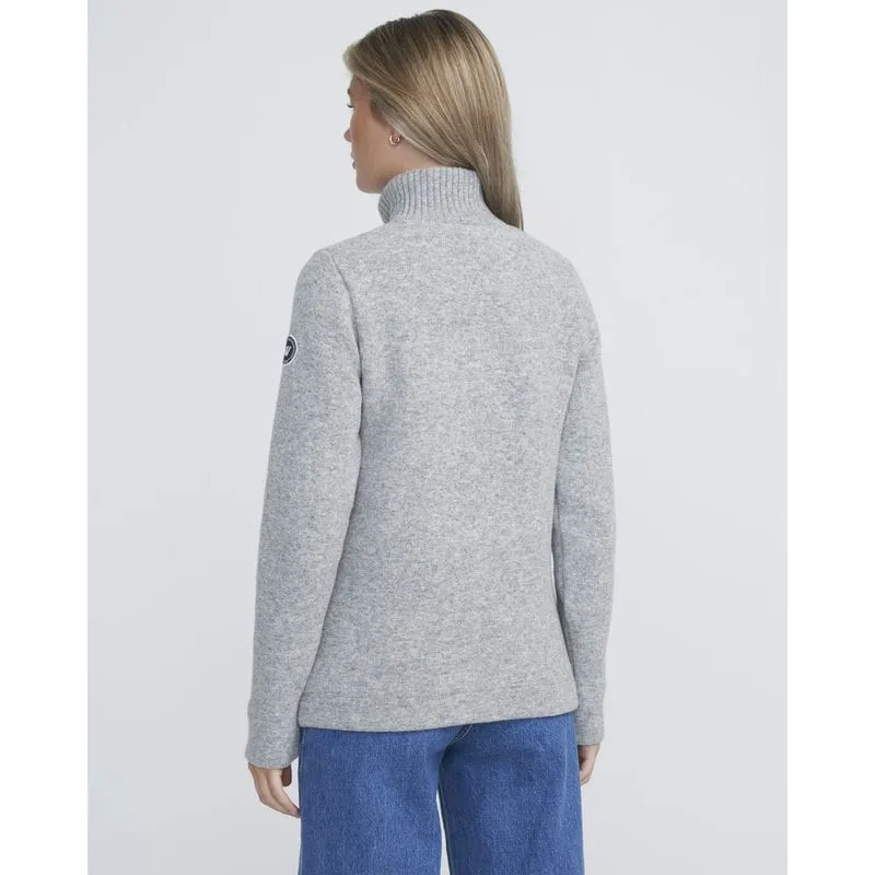 Holebrook Claire Windproof Ladies Full Zip Jumper - Grey Melange