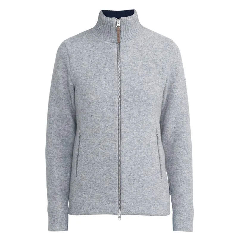 Holebrook Claire Windproof Ladies Full Zip Jumper - Grey Melange